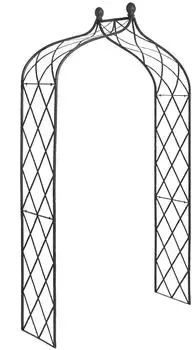 Dehner Rosenbogen Great Bentley, Eisen pulverbeschichtet, braun, 140x275x40cm