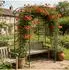 Relaxdays Rosenpavillon Rankpavillon Metall, 275x211x211cm, dunkelgrün