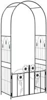 vidaXL Gartenbogen Schwarz 102 x 50 x 218 cm Stahl