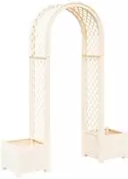 vidaXL Rosenbogen mit Pflanzer Wei&szlig; 168,5 x 43 x 207 cm PP