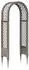 vidaXL Rosenbogen mit Spitzen grau 97x43x218cm PP