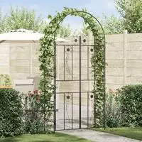 vidaXL Gartenbogen Schwarz 115 x 37 x 226 cm Stahl