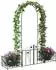 vidaXL Gartenbogen mit Schloss schwarz 203x50x218cm Stahl
