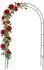 Relaxdays Rosenbogen Metall, verstellbar, 195-240x140-190cm, schwarz