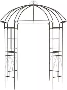 CLP Keira Gartenpavillon Rosenbogen mit Rankhilfe 270x200cm Stahl Bronze (325930)
