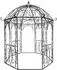 CLP Leila Rosenpavillon Jugendstil, pulverbeschichtetes Eisen, anthrazit (327493)
