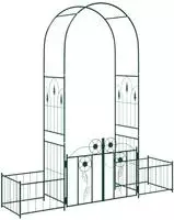 vidaXL Gartenbogen Gr&uuml;n 203 x 50 x 218 cm Stahl