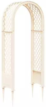 vidaXL Rosenbogen mit Spitzen, weiß, 97x43x218cm, PP