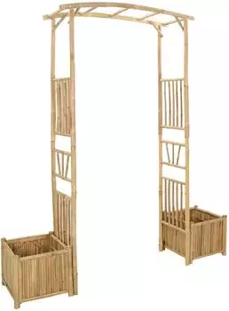 vidaXL Gartenbogen Bambus, natur, 177x40x205cm