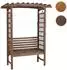 MCW Rosenbogen mit Sitzbank Q21, Holz, dunkelbraun, 201x160x60cm (Q21)