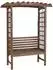MCW Rosenbogen mit Sitzbank Q21, Holz, dunkelbraun, 201x160x60cm (Q21)