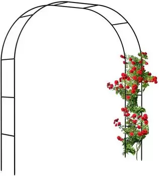 Relaxdays Rosenbogen Metall, 2 Breiten, 235x250x40cm