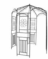 vidaXL Rosenpavillon 250 cm Dunkelgr&uuml;n