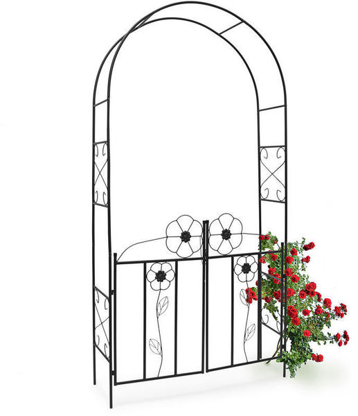 Relaxdays Rose Bow with Powder Coated Iron Gate (228 x 116 x 36,5 cm)