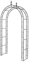 TrendLine Rosenbogen Natalia 121x40x248cm Torbogen Gartenbogen Rankgitter Stahl