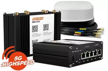 Selfsat MWR 5540 5G Cat 12 WLAN-Router bis 2,6Gbps mit SATCO 5G Antenne, wei&szlig; (MWR 5540)