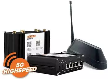 Selfsat MWR 5540 5G Cat 12 WLAN-Router mit Shark 5G Antenne, schwarz, bis 2,6Gbps (MWR 5540)