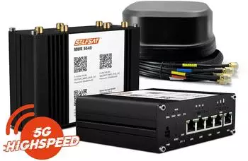 Selfsat MWR 5540 5G Cat 12 WLAN-Router bis 2,6Gbps mit SATCO 5G Antenne, schwarz (MWR 5540)
