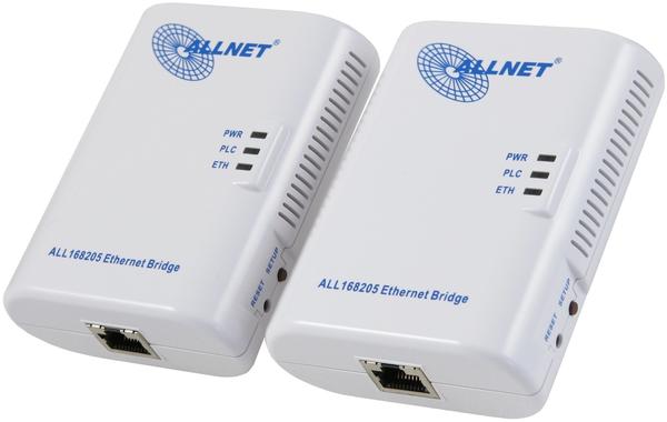 Allnet HomeplugAV Powerline Adapter ALL168205 Starter Kit 200Mbps (2 Adapter)