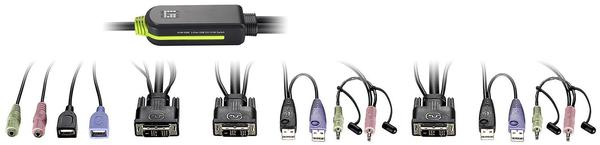 Level One KVM-0260 2-Port USB DVI+Audio