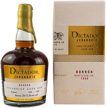 Dictador Jerarquia 1990/2020 30 Jahre Bourbon Casks 0.7l 44% Dictador Jerarquia 1990/2020 30 Jahre Bourbon Casks 0.7l 44%