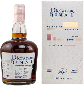 Dictador Rima 2000/2022 22 Jahre Single Port Cask 0.7l 43% Dictador Rima 2000/2022 22 Jahre Single Port Cask 0.7l 43%