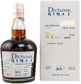 Dictador Rima 1999/2022 23 Jahre Single Sherry Cask 0.7l 45% Dictador Rima 1999/2022 23 Jahre Single Sherry Cask 0.7l 45%