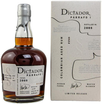 Dictador Parrafo 2008/2022 14 Jahre Fino Single Sherry Cask 0.7l 46% Dictador Parrafo 2008/2022 14 Jahre Fino Single Sherry Cask 0.7l 46%