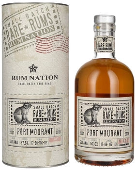 Rum Nation Rare Rum Port Mourant 2001/2019 57,6% 0,7l in Geschenkbox Rum Nation Rare Rum Port Mourant 2001/2019 57,6% 0,7l in Geschenkbox