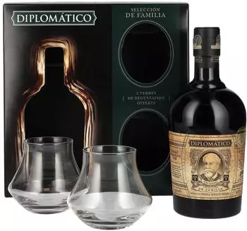 Botucal Diplom&aacute;tico Selecci&oacute;n De Familia Rum 0,7l 43% Geschenkbox mit 2 Gl&auml;sern