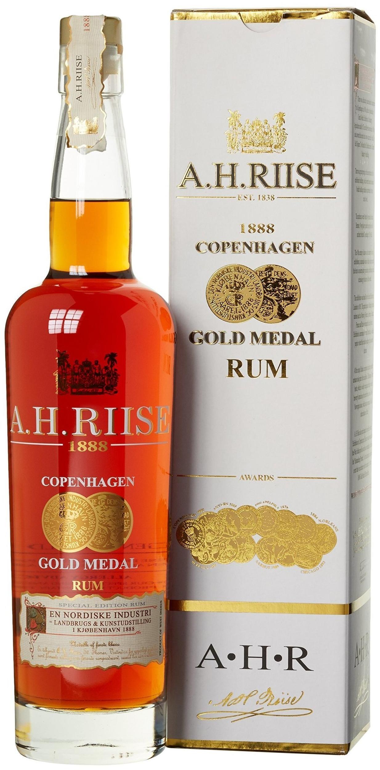 A.H. Riise 1888 Copenhagen Gold Medal 0,7l (40%) Test - ab 31,93 € (Januar  2024)