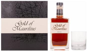 Gold of Mauritius Dark Rum in Geschenkverpackung mit Glas 0,7l 40%