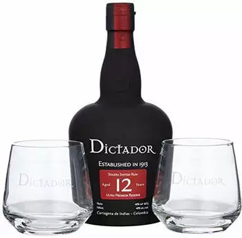 Dictador Solera 12 Jahre Geschenkset mit 2 Gläsern 40.0% 0,7l