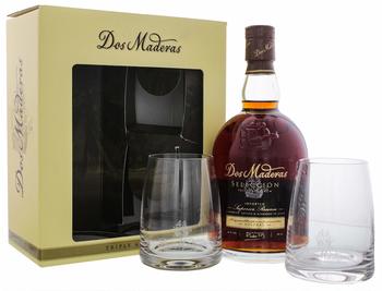 Dos Maderas Seleccion Triple Aged Rum Superior Reserve 0,7l 42% + Geschenkset