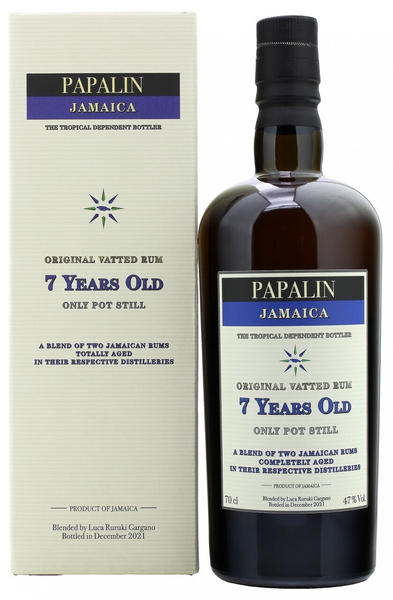 Papalin Jamaica 7 Jahre Original Vatted Pot Still Rum 0,7l 47%