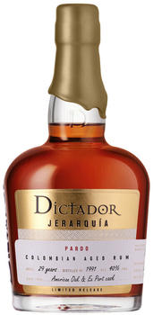 Dictador JERARQUÍA 29 Years Old PARDO Rum 1991 0,7l 40%