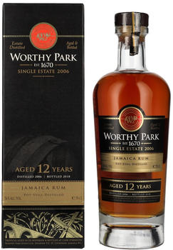 Worthy Park Estate Aged 12 Years Jamaica Rum 0,7l 56% Geschenkbox