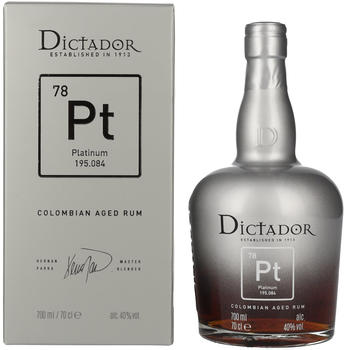 Dictador PLATINUM Colombian Aged Rum 0,7l 40%