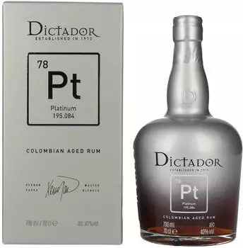 Dictador PLATINUM Colombian Aged Rum 0,7l 40%
