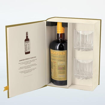 Hampden Estate 8 Jahre Pure Single Jamaican Rum 46% 0,7l + Geschenkbox mit Gläsern