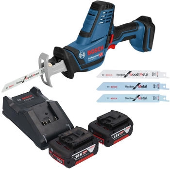 Bosch GSA 18 V-LI C Professional 2x 5,0 Ah + Ladeger&auml;t (06016A5004)