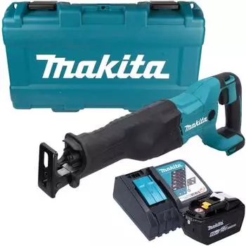 Makita DJR 186 ZK Akku-Säbelsäge 18V, 9,0Ah, mit Ladegerät und Koffer (DJR 186 ZK)