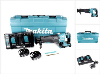 Makita DJR360PMJ (2 x 4,0 Ah + Doppel-Schnellladegerät) im Koffer