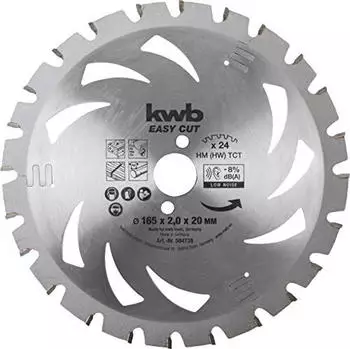 KWB Akku Top Easy Cut 165 x 20mm 24 Z universell