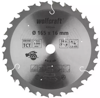 Wolfcraft Akku-Kreissägeblatt 165mm (6343000) Wolfcraft Akku-Kreissägeblatt 165mm (6343000)