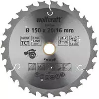 Wolfcraft - Kreiss&auml;geblatt &Oslash; 150 Mm, Bohrung &Oslash; 12,75 Mm Hartmetall S&auml;geblatt