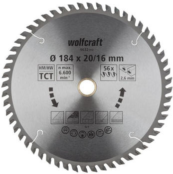 Wolfcraft HM 56 Z 184 x 20/16 mm (6632000)