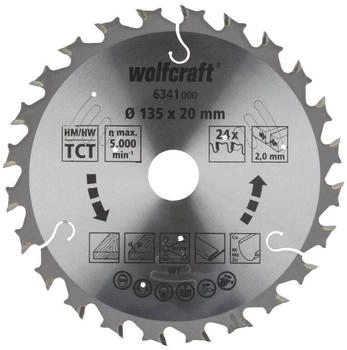 Wolfcraft Akku-Kreissägeblatt 135 x 20 mm (6341000) Wolfcraft Akku-Kreissägeblatt 135 x 20 mm (6341000)