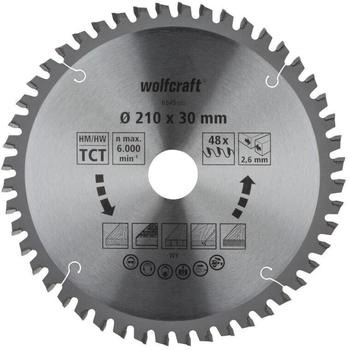 Wolfcraft Kapp/Gehrungssägeblatt 210mm (6545000) Wolfcraft Kapp/Gehrungssägeblatt 210mm (6545000)