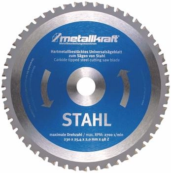 Metallkraft Sägeblatt für Stahl Ø 230 x 2,0 x 25,4 mm Z48 (3850231)